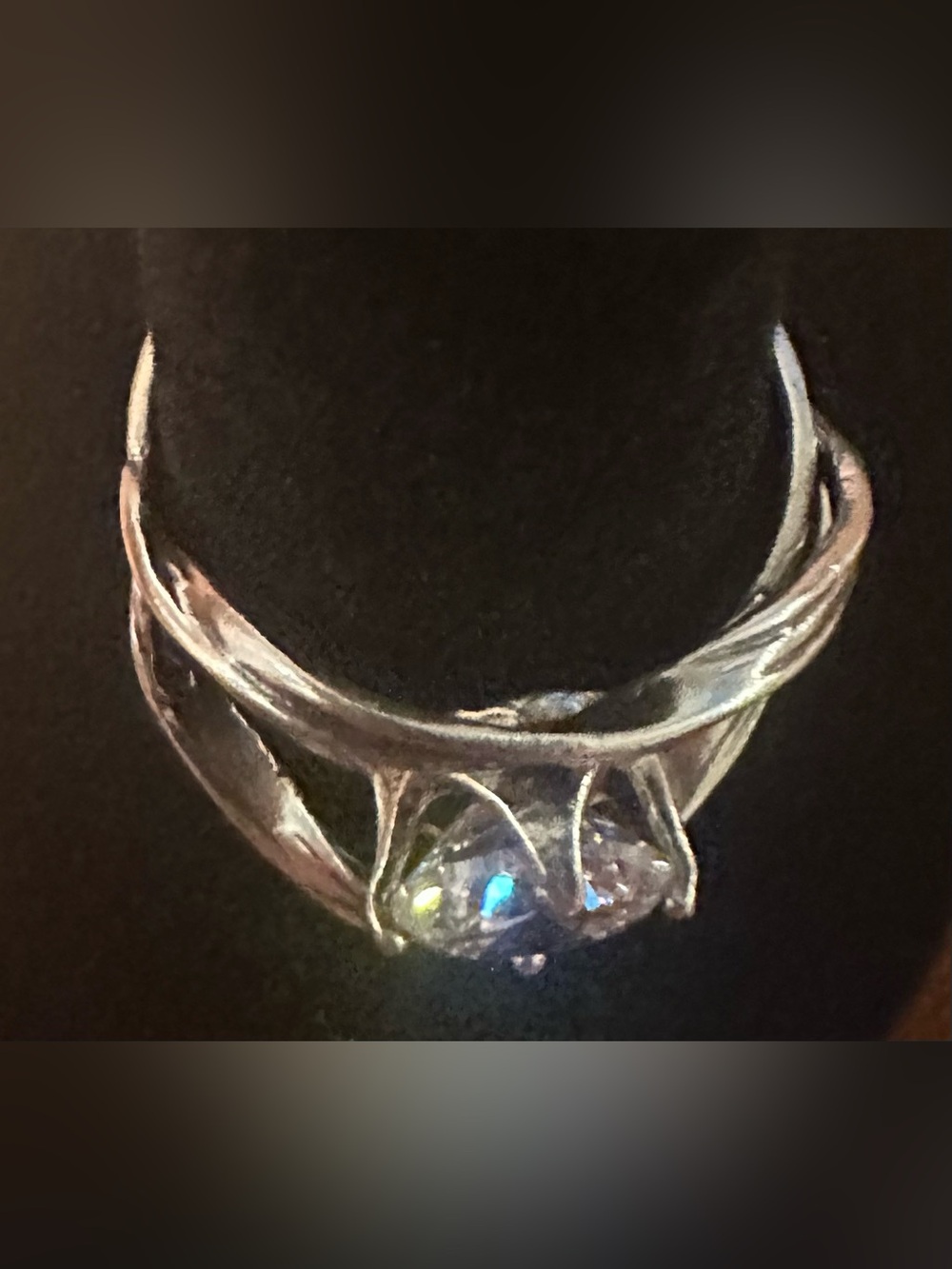 Vintage Silpada .925 Sterling Silver and Cz Ring sz 8 - Picture 13 of 14